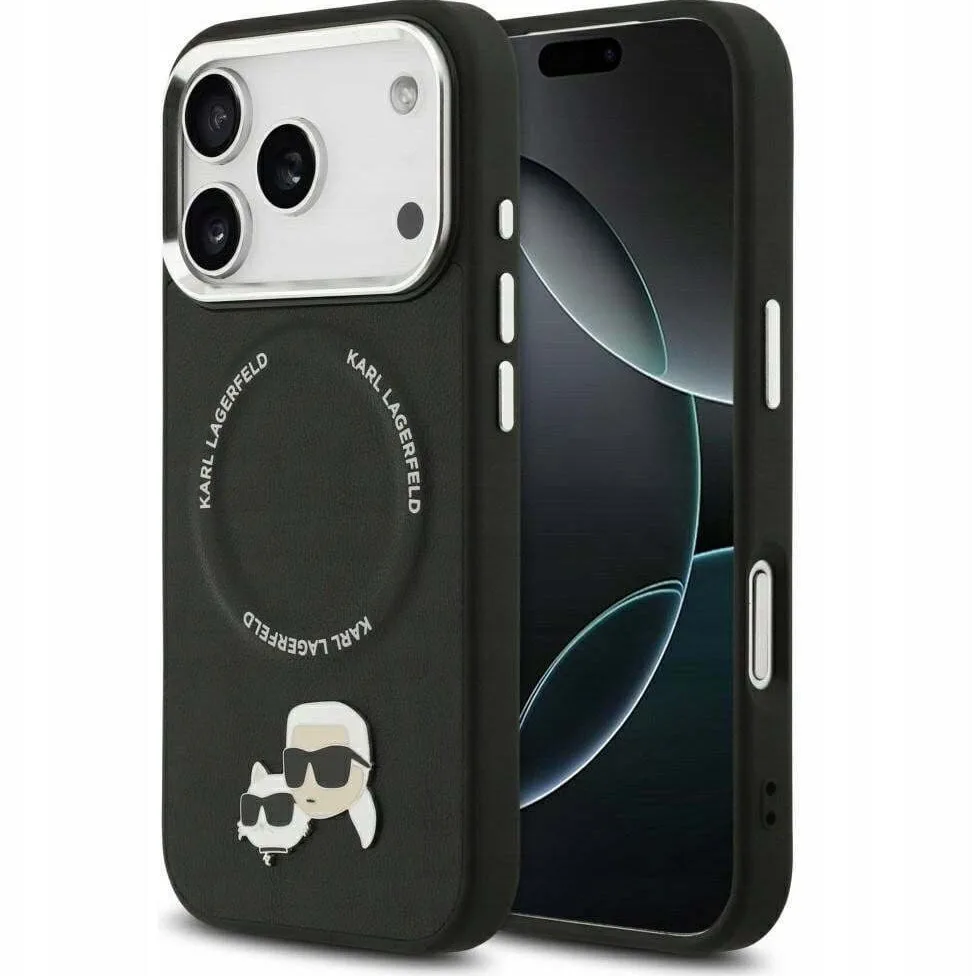 Karl Lagerfeld Karl & Choupette Pins Magsafe Case για iPhone 17 Pro Max - Μαύρο