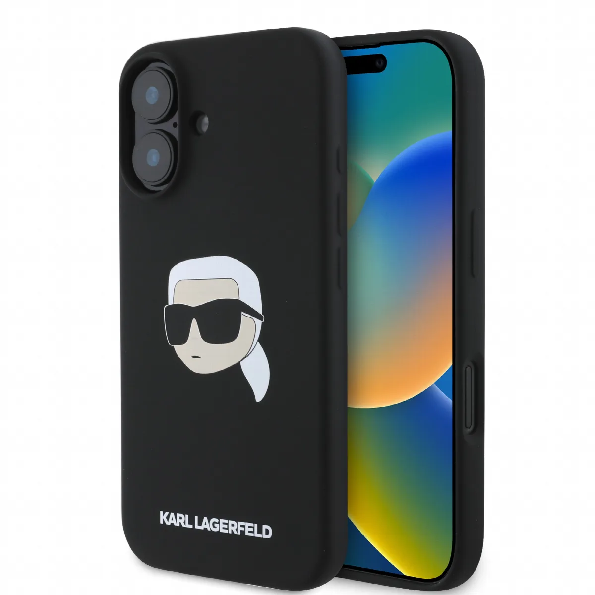 Karl Lagerfeld Magsafe Karl's Head Print Case Θήκη προστασίας από σιλικόνη – iPhone 16 Μαύρο – KLHMP16SSKHPPLK