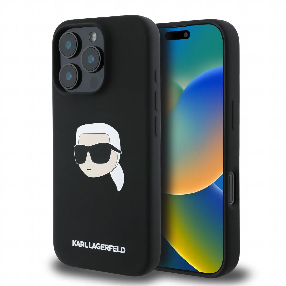 Karl Lagerfeld Magsafe Karl's Head Print Case Θήκη προστασίας από σιλικόνη – iPhone 16 Pro Max Μαύρο – KLHMP16XSKHPPLK