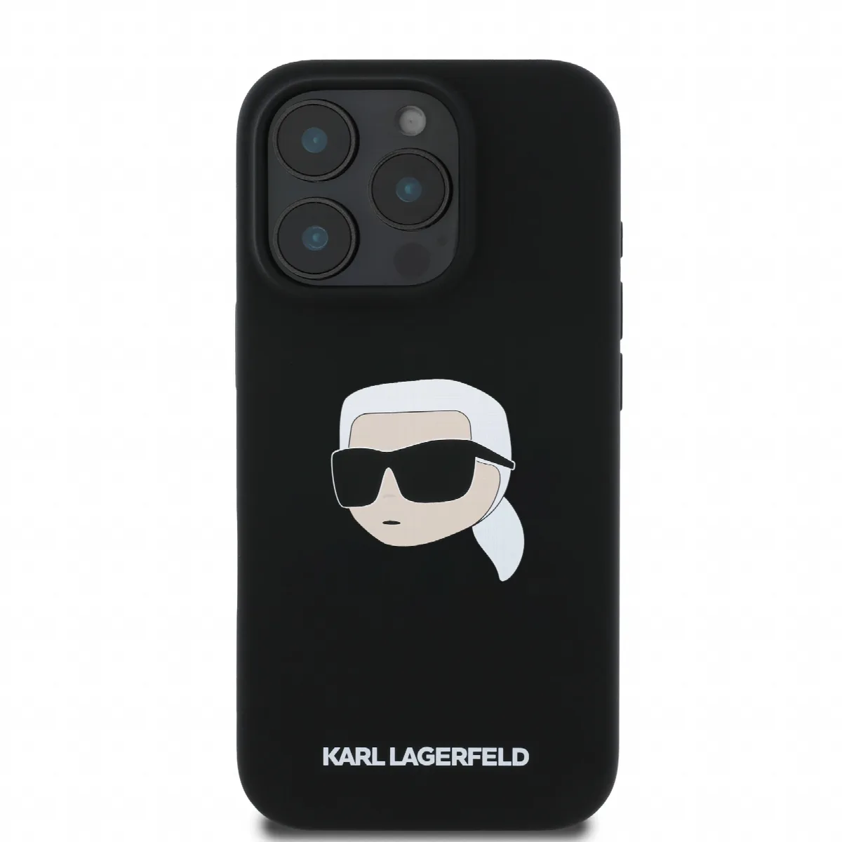 Karl Lagerfeld Magsafe Karl's Head Print Case Θήκη προστασίας από σιλικόνη – iPhone 16 Pro Max Μαύρο – KLHMP16XSKHPPLK – εικόνα 3