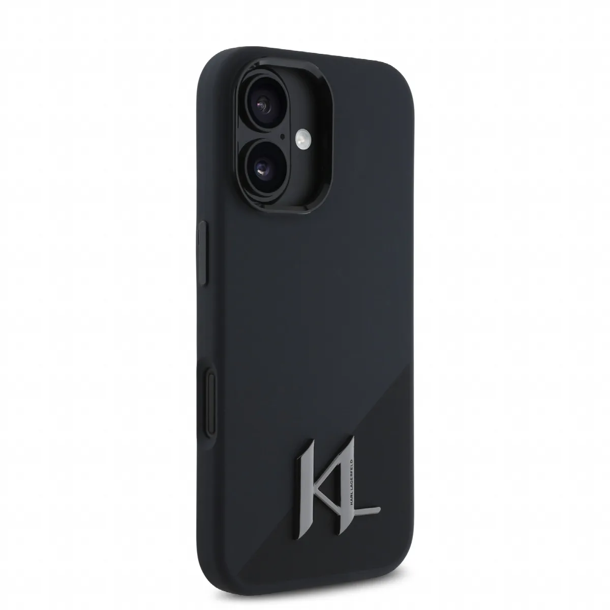 Karl Lagerfeld MagSafe Initial Metal Logo Silicone Case Θήκη προστασίας από σιλικόνη – iPhone 16 Μαύρο – KLHMP16SSCMKMPCK – εικόνα 2