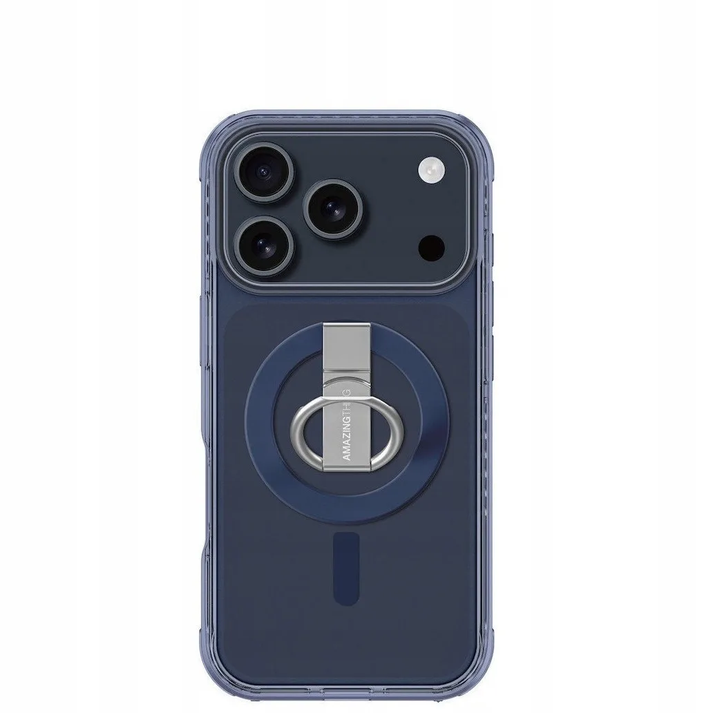 AmazingThing Titan Pro Grip Ring Back Cover Σιλικόνης για iPhone 17 Pro Max - Μπλε