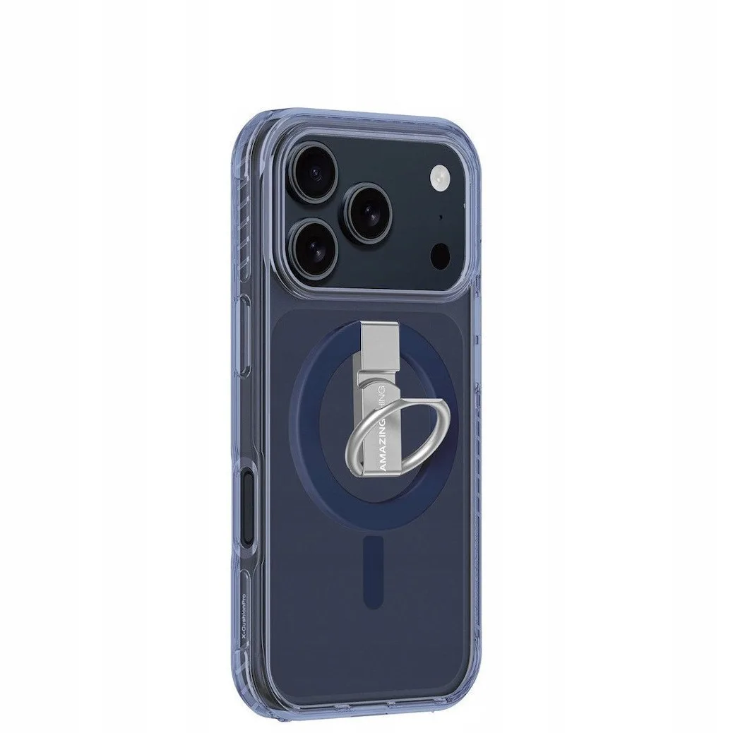 AmazingThing Titan Pro Grip Ring Back Cover Σιλικόνης για iPhone 17 Pro Max - Μπλε – εικόνα 4