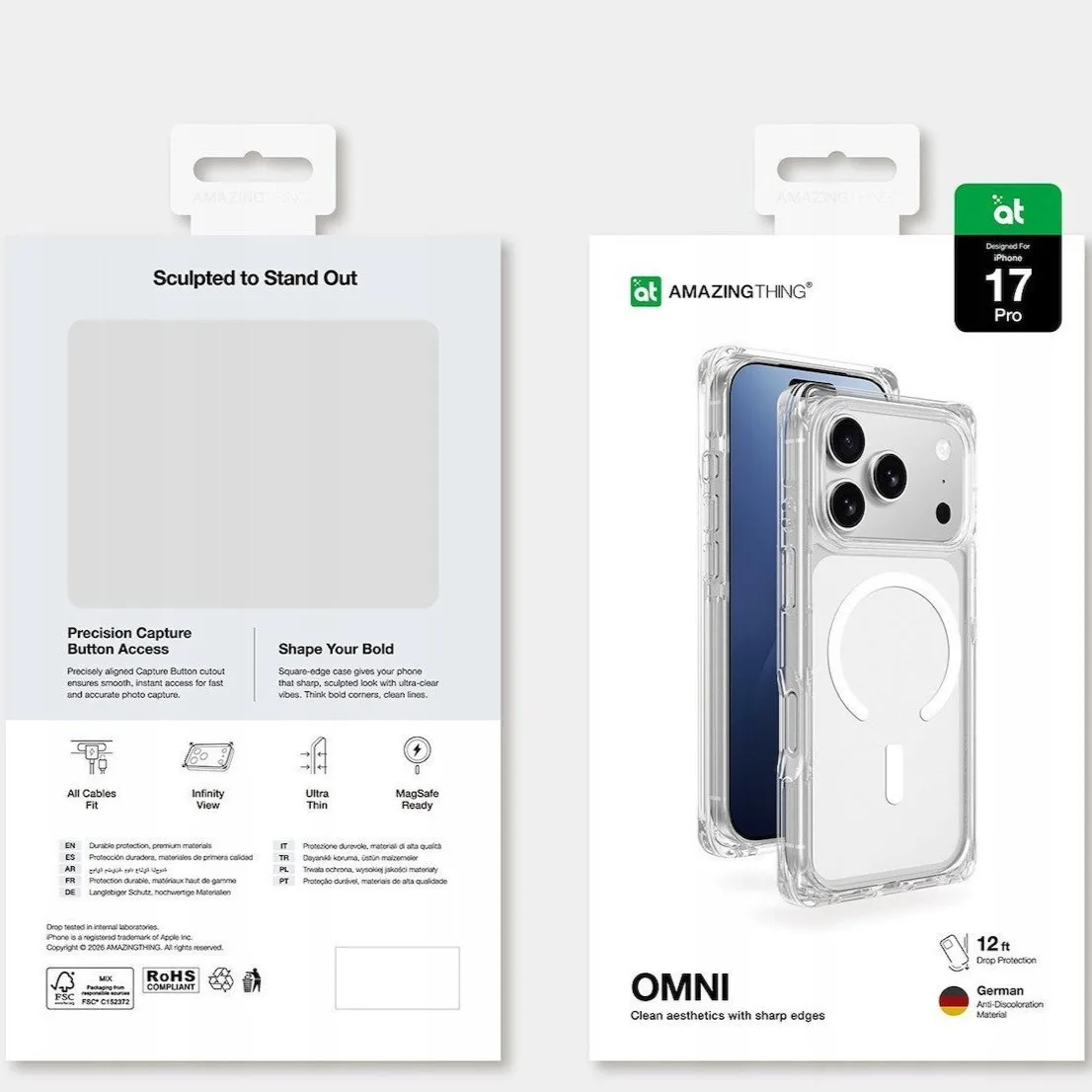 AmazingThing Omni Back Cover Σιλικόνης για iPhone 17 Pro - Διάφανο – εικόνα 2