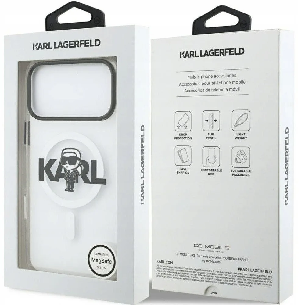 Karl Lagerfeld Magsafe Sketch Logo Back Cover Πλαστικό / Σιλικόνης για iPhone 17 Pro Max - Διάφανο – εικόνα 4