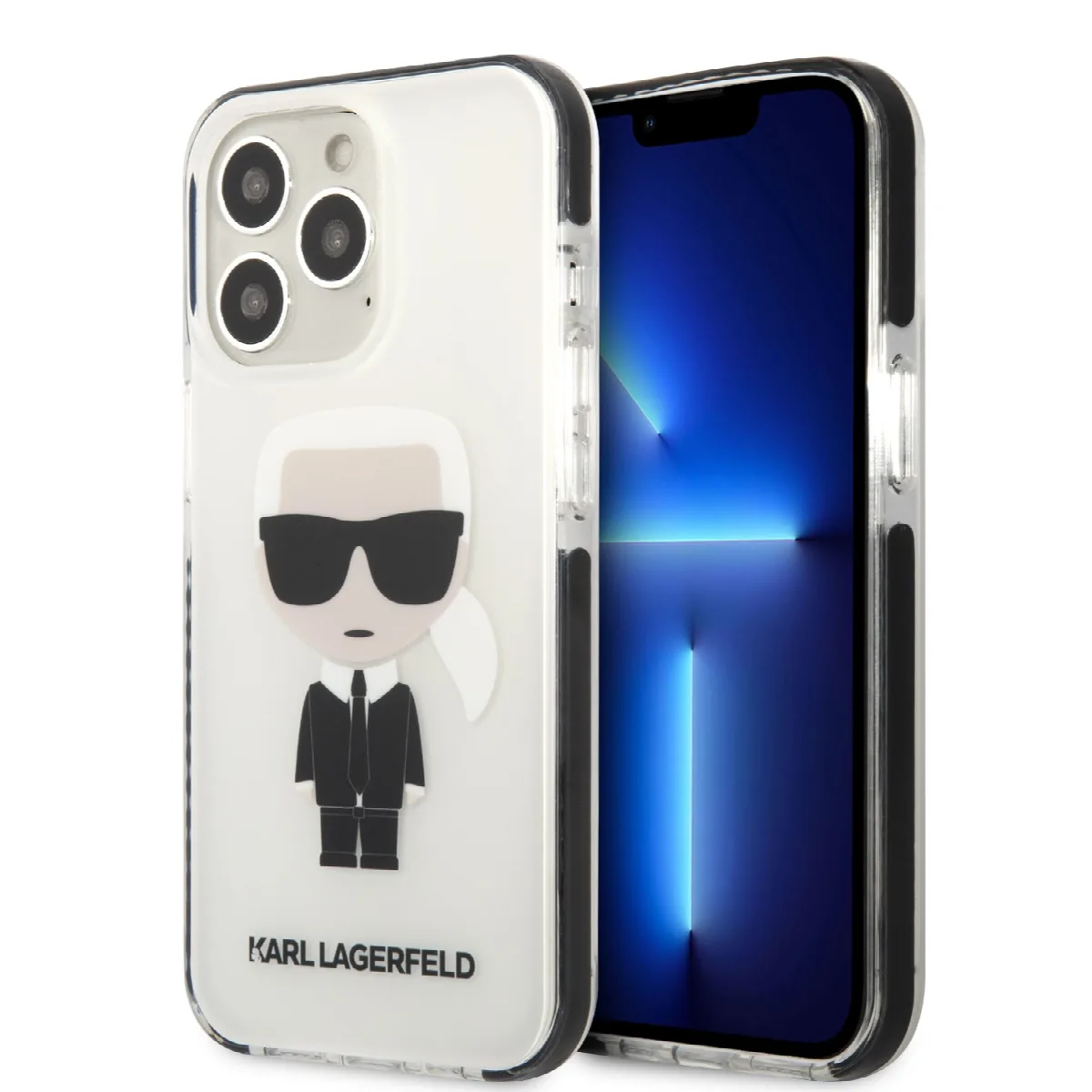 Karl Lagerfeld Ikonik Case Karl's Head Θήκη προστασίας από σκληρό πλαστικό – iPhone 13 Pro Λευκό - KLHCP13LTPEIKW