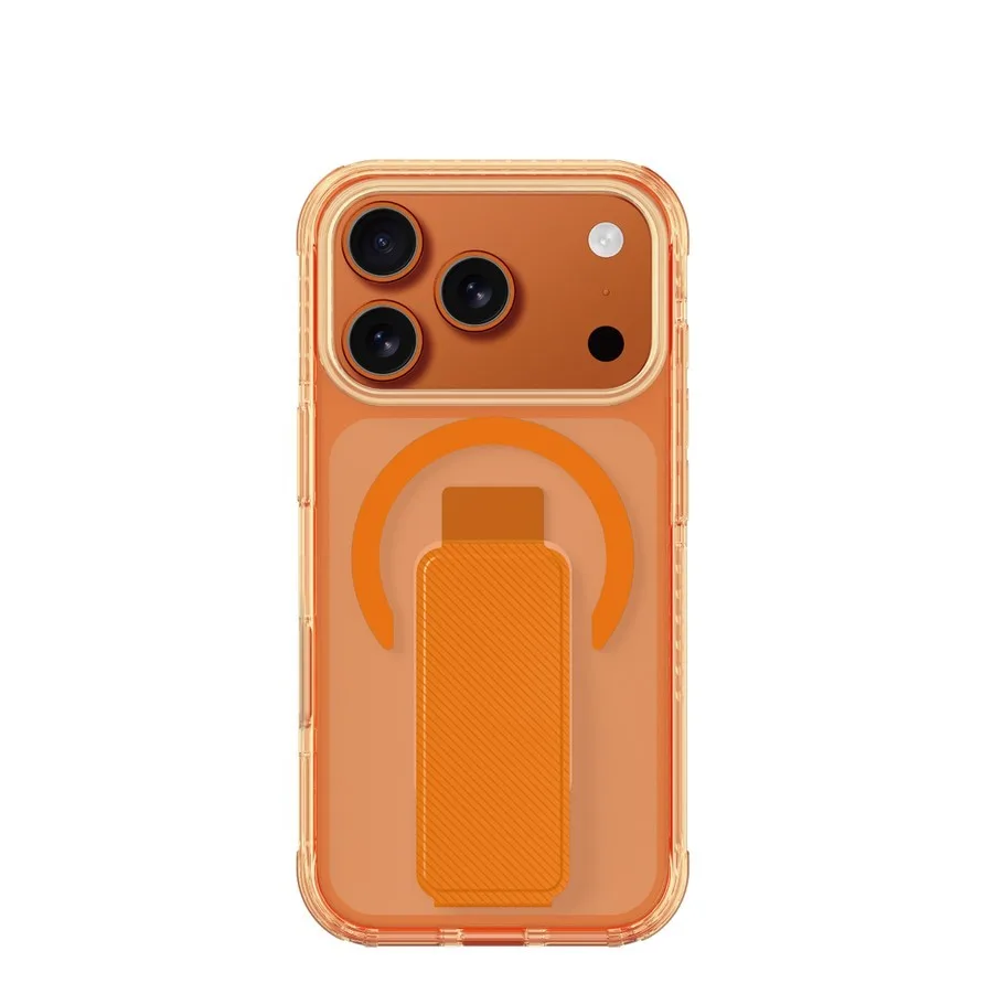AmazingThing Titan Pro Holder Back Cover Σιλικόνης / Δερματίνης για iPhone 17 Pro Max - Πορτοκαλί