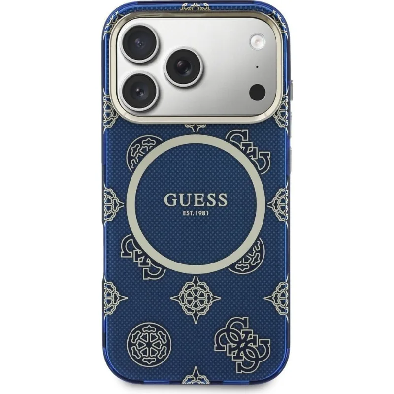 Guess Iml Peony Dot MagSafe Back Cover Θήκη για iPhone 17 Pro - Blue – εικόνα 3
