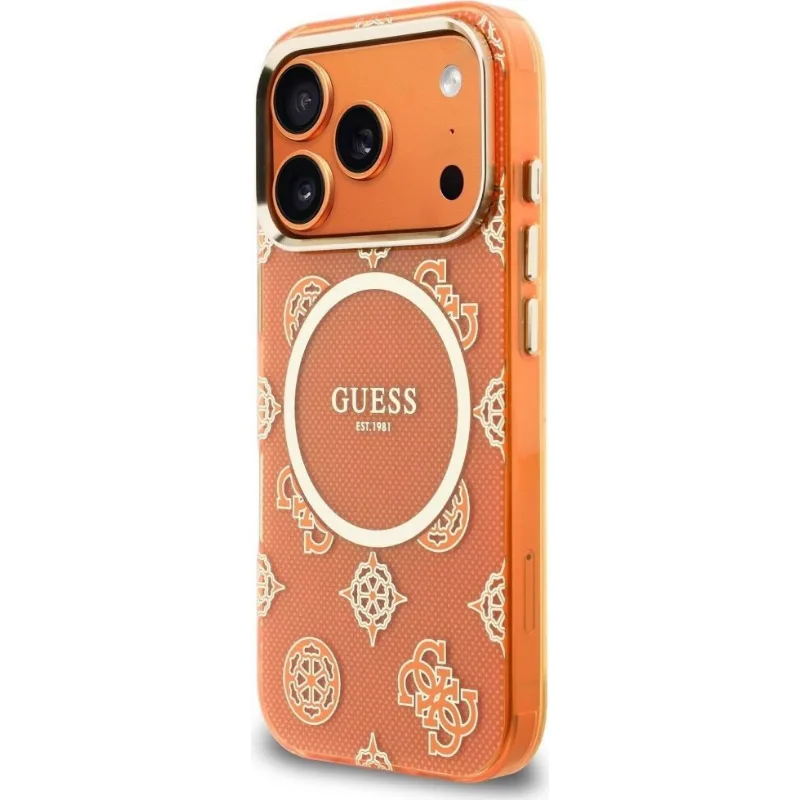 Guess Iml Peony Dot MagSafe Back Cover Θήκη για iPhone 17 Pro - Orange – εικόνα 3