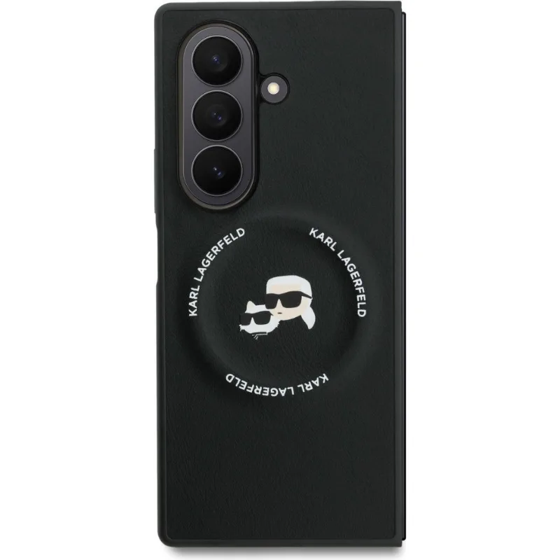 Karl Lagerfeld Karl&choupette Logo Back Cover Δερμάτινο / Πλαστικό / Σιλικόνης για Samsung Galaxy Z Fold7 - Μαύρο – εικόνα 3