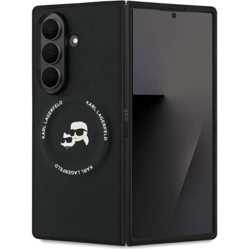 Karl Lagerfeld Karl&choupette Logo Back Cover Δερμάτινο / Πλαστικό / Σιλικόνης για Samsung Galaxy Z Fold7 - Μαύρο