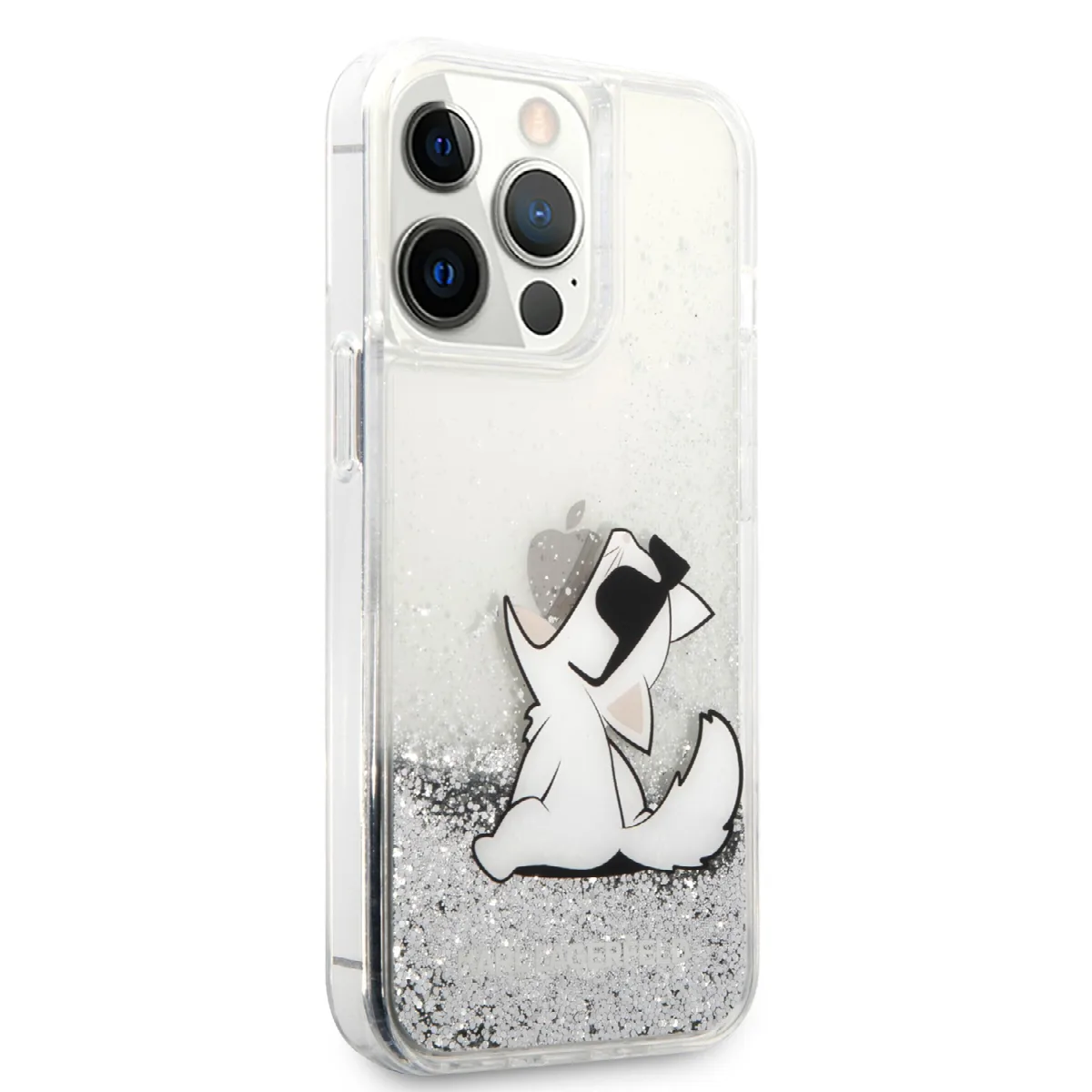 Karl Lagerfeld "Choupette Fun" Hard Case Θήκη προστασίας από σιλικόνη – iPhone 13 Pro Max Clear/Glitter Silver – εικόνα 2