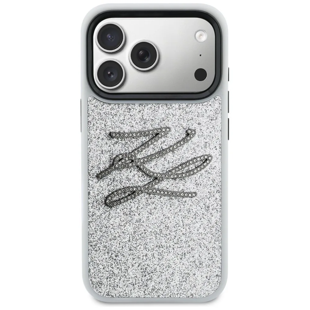 Karl Lagerfeld Iml Glitter Kl Diamond Logo Magsafe για iPhone 17 Pro Max - Ασημί – εικόνα 4