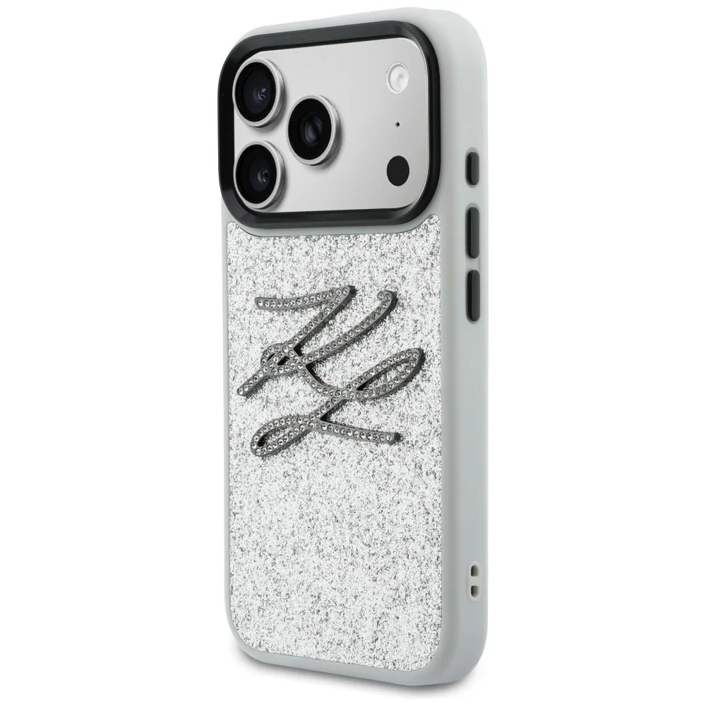 Karl Lagerfeld Iml Glitter Kl Diamond Logo Magsafe για iPhone 17 Pro Max - Ασημί – εικόνα 5