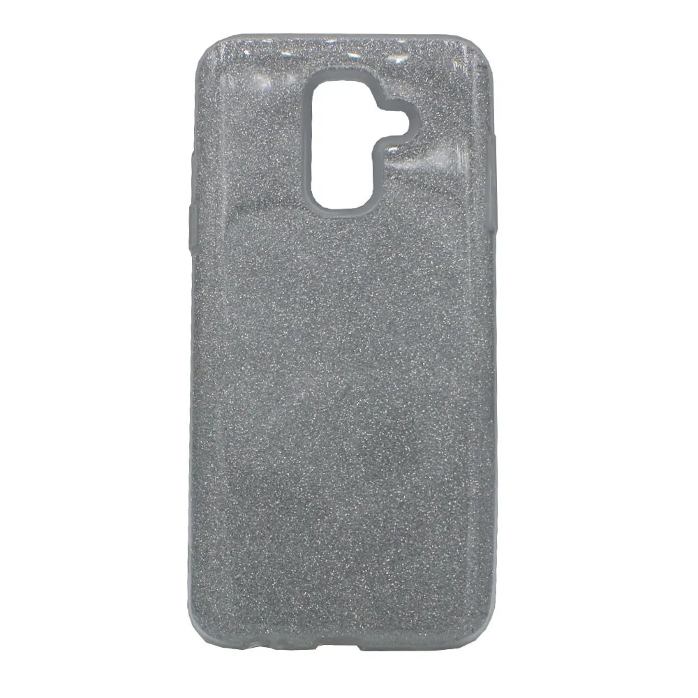 Θήκη TPU με αποσπώμενο Glitter για Samsung A6 Plus 2018 - ασημί