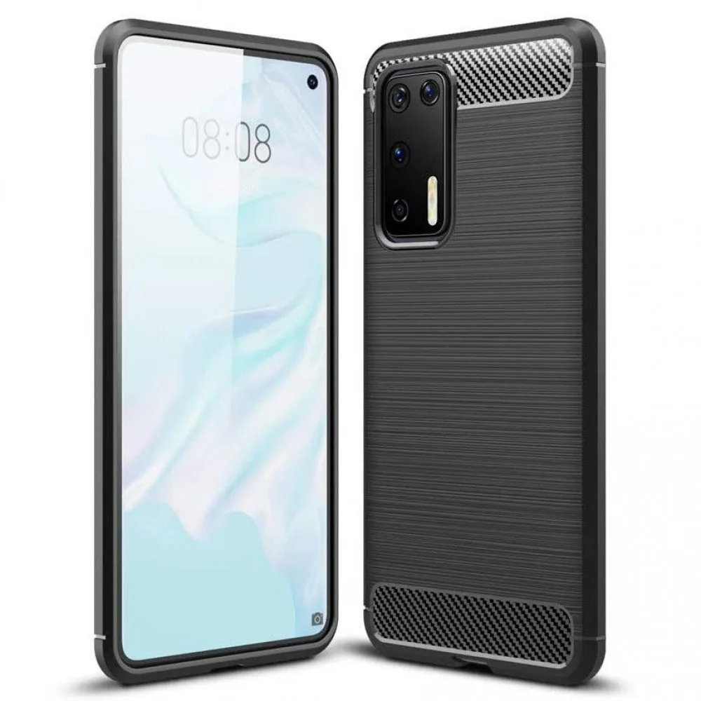 Θήκη Carbon Flexible TPU για Huawei P40 - Μαύρο