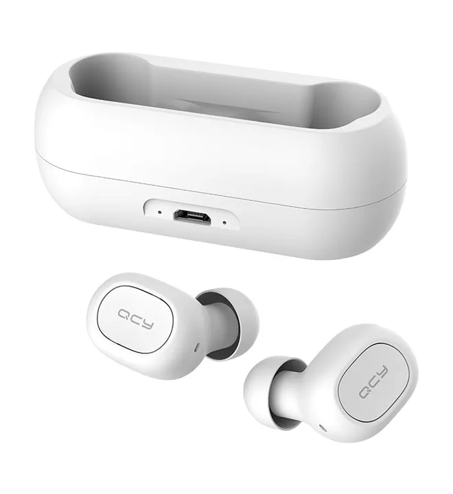 QCY T1c In-ear Bluetooth Handsfree Ακουστικά με Θήκη Φόρτισης - Λευκό – εικόνα 2
