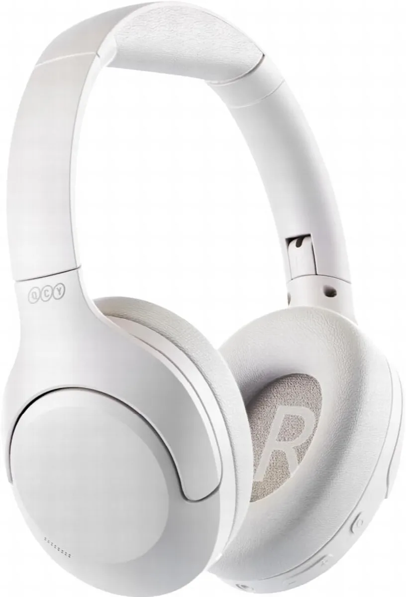 QCY H3 Lite ANC Ασύρματα/Ενσύρματα Over Ear Ακουστικά - Λευκό