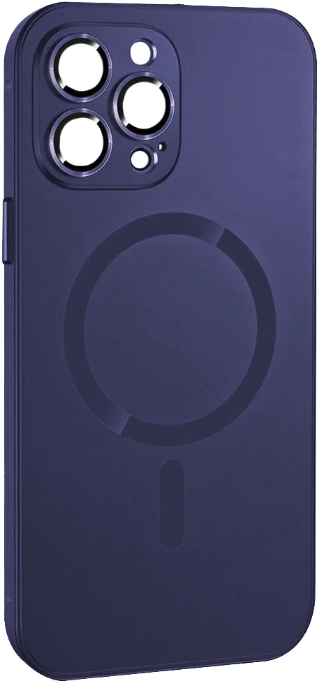 ObaStyle Metal Effect Magnetic Soft Cover Case για Apple iPhone 15 Pro - Μπλε Μαρίν