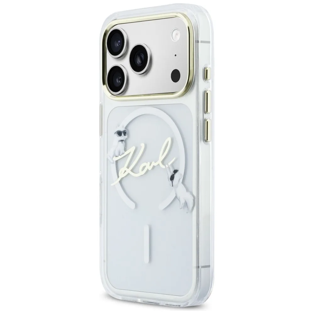 Karl Lagerfeld Iml Choupettes Karl Script Logo Magsafe Back Cover Θήκη για Iphone 17 Pro Max - Διάφανo – εικόνα 5