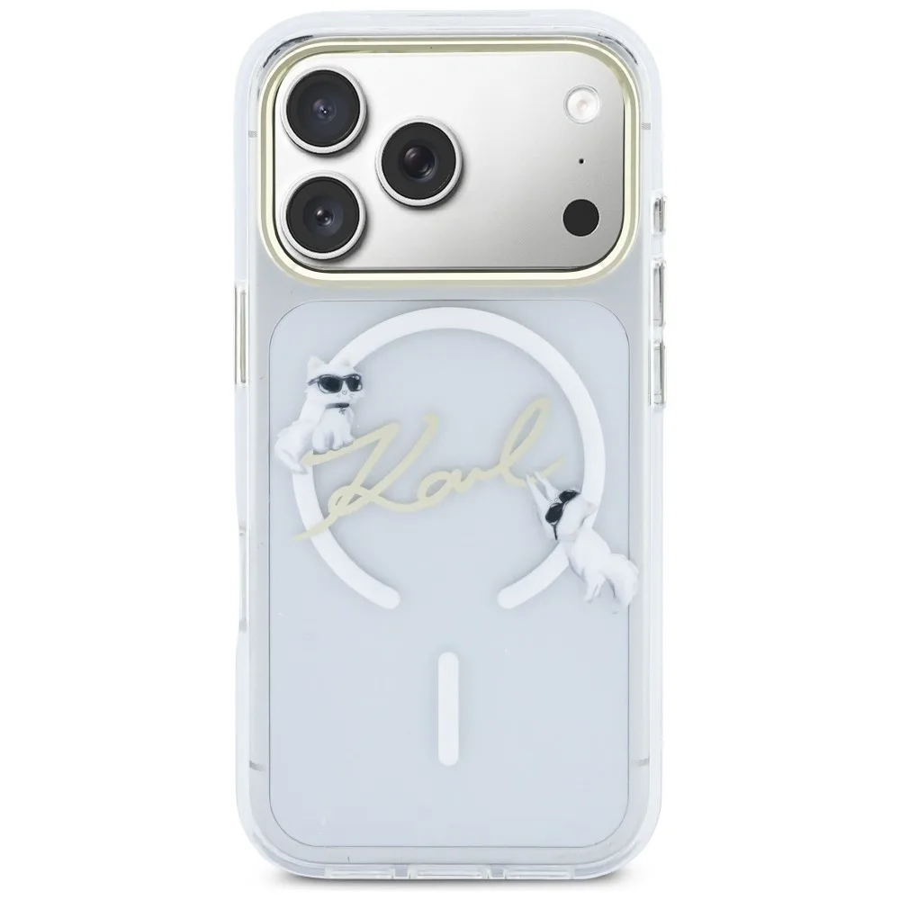 Karl Lagerfeld Iml Choupettes Karl Script Logo Magsafe Back Cover Θήκη για Iphone 17 Pro Max - Διάφανo – εικόνα 4