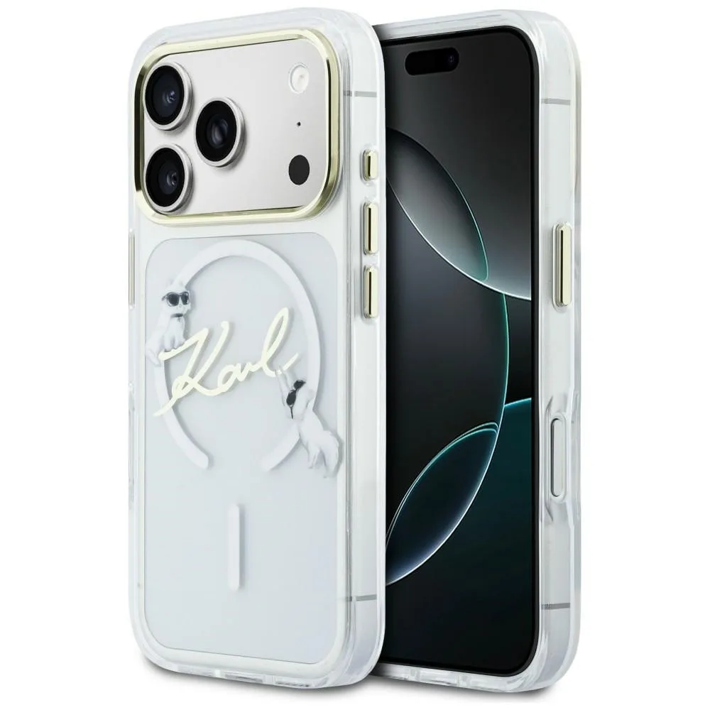 Karl Lagerfeld Iml Choupettes Karl Script Logo Magsafe Back Cover Θήκη για Iphone 17 Pro Max - Διάφανo