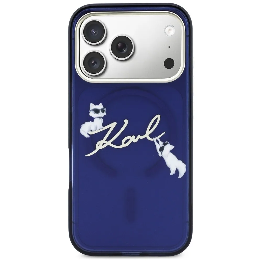 Karl Lagerfeld Iml Choupettes Karl Script Logo Magsafe Back Cover Θήκη για Iphone 17 Pro Max - Μπλε – εικόνα 3