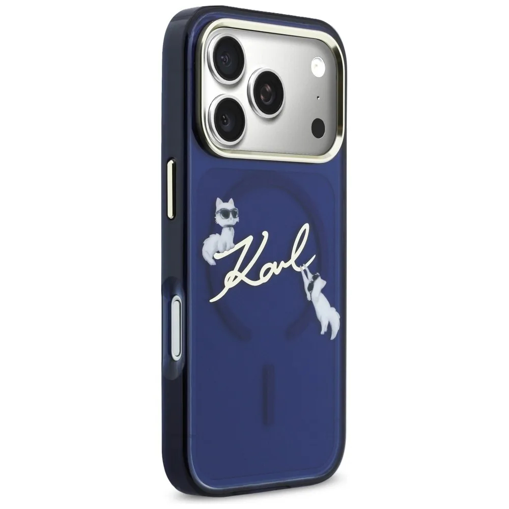 Karl Lagerfeld Iml Choupettes Karl Script Logo Magsafe Back Cover Θήκη για Iphone 17 Pro Max - Μπλε – εικόνα 2