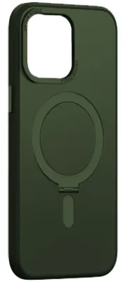 MLK+ Semiclear Magnetic Hard Stand Case για Apple iPhone 13 - Σκούρο Πράσινο