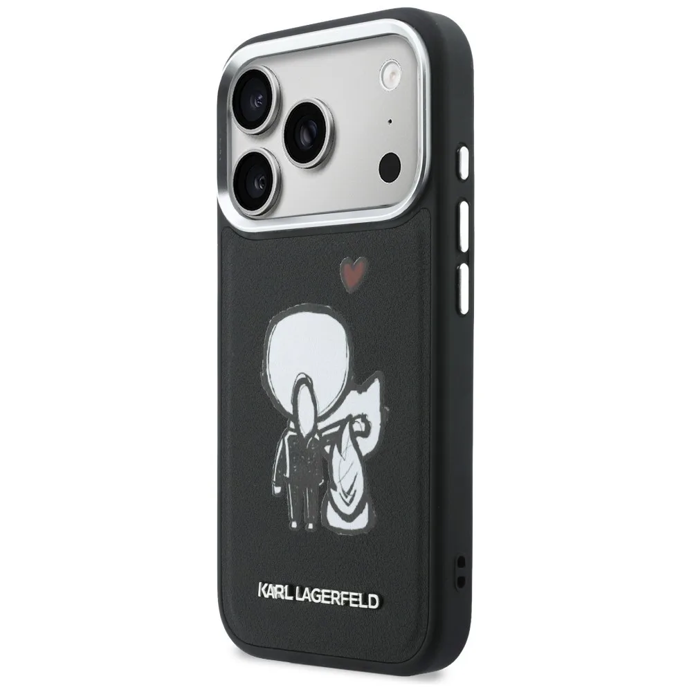 Karl Lagerfeld Λογότυπο Karl & Choupette Magsafe Back Cover Θήκη για Iphone 17 Pro Max - Μαύρο – εικόνα 4