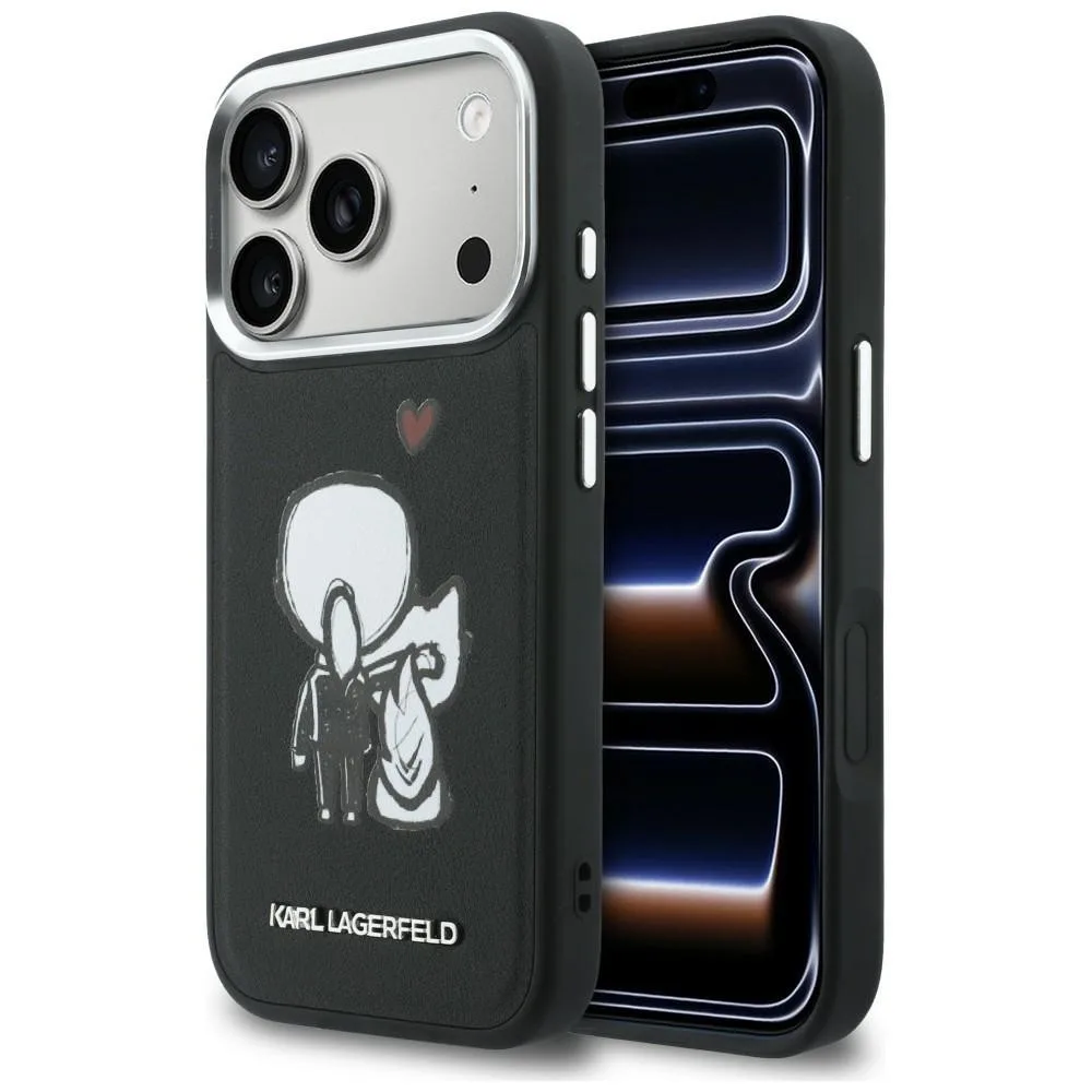 Karl Lagerfeld Λογότυπο Karl & Choupette Magsafe Back Cover Θήκη για Iphone 17 Pro Max - Μαύρο