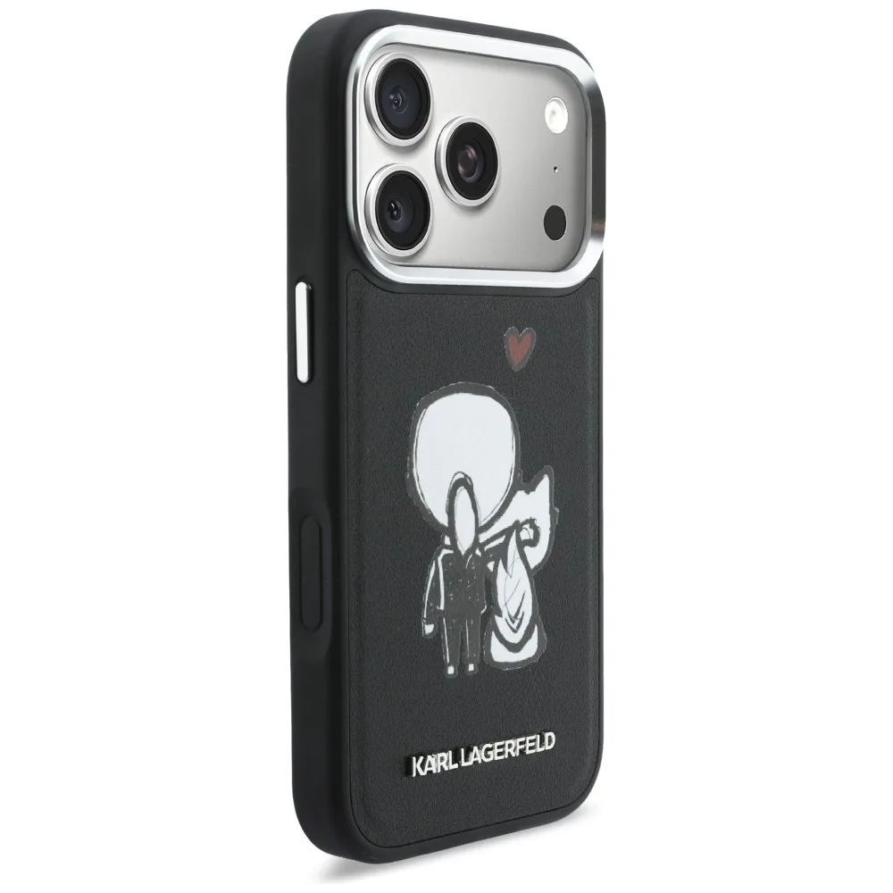 Karl Lagerfeld Λογότυπο Karl & Choupette Magsafe Back Cover Θήκη για Iphone 17 Pro Max - Μαύρο – εικόνα 2