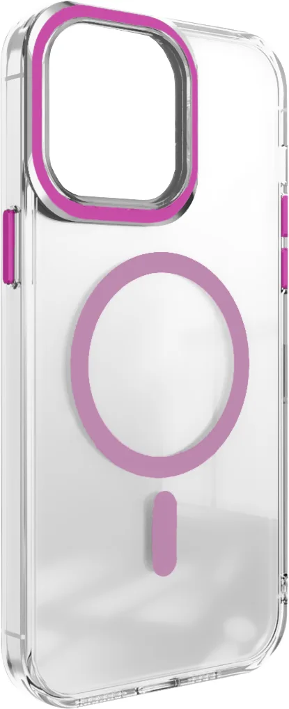 MLK+ Magnetic Clear Cover Case για iPhone 16 Pro - Φούξια