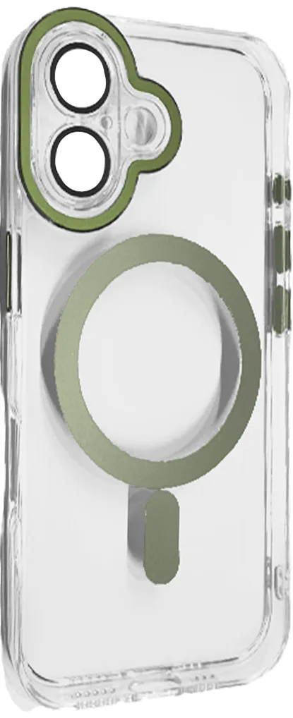 MLK+ Magnetic Clear Cover Case για iPhone 16 Plus - Πράσινο
