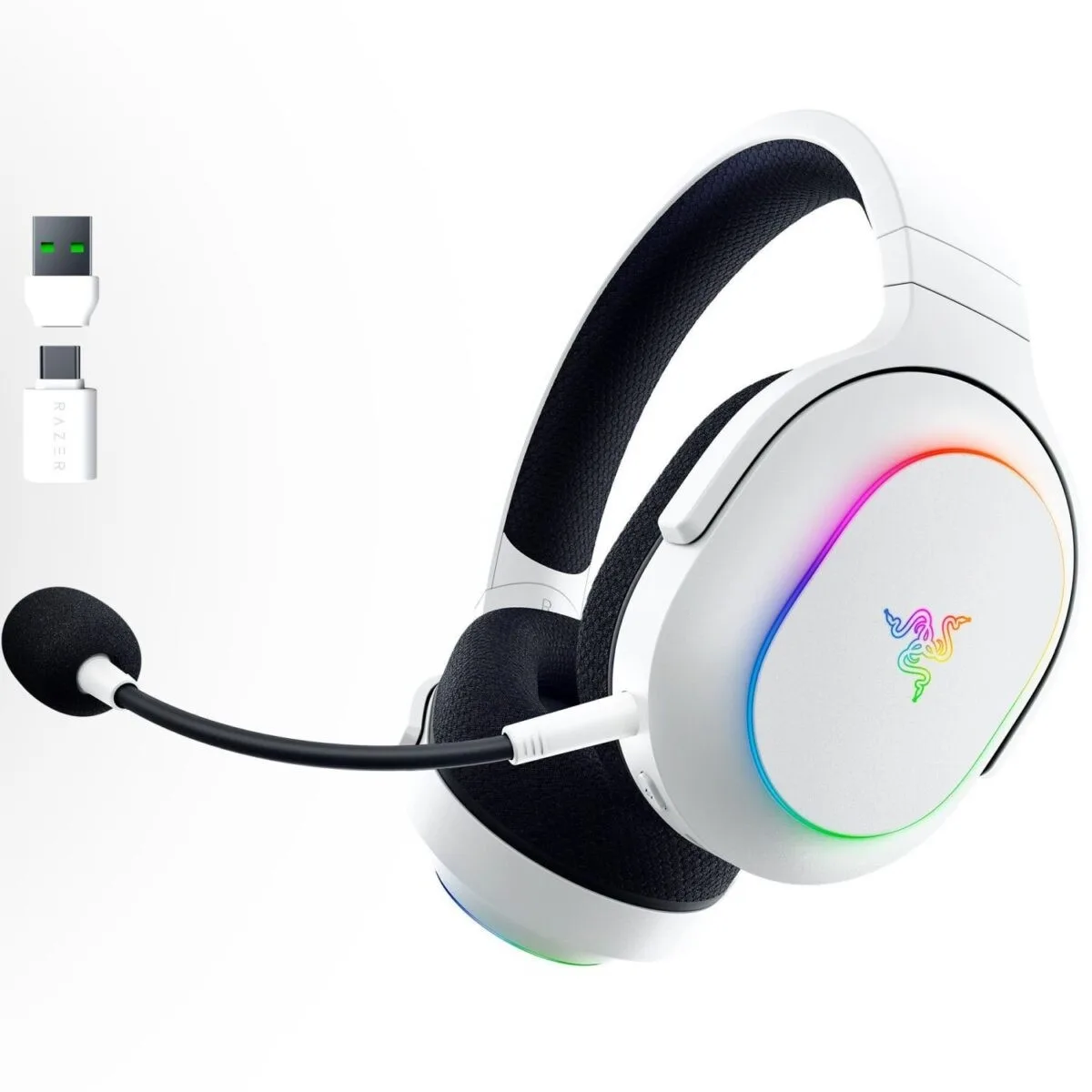 Razer Barracuda X Chroma Ασύρματο Over Ear Gaming Headset Bluetooth/USB - Λευκό