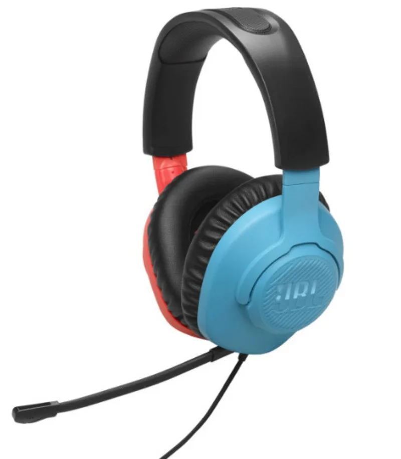 JBL Quantum 100N, Nintendo Over-Ear Wired Gaming Headset - Μπλε/Πορτοκαλί