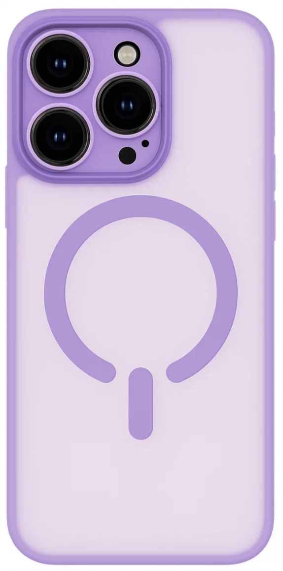 ObaStyle Semiclear Ματ Θήκη MagSafe για iPhone 15 Pro Max- Βιολετί