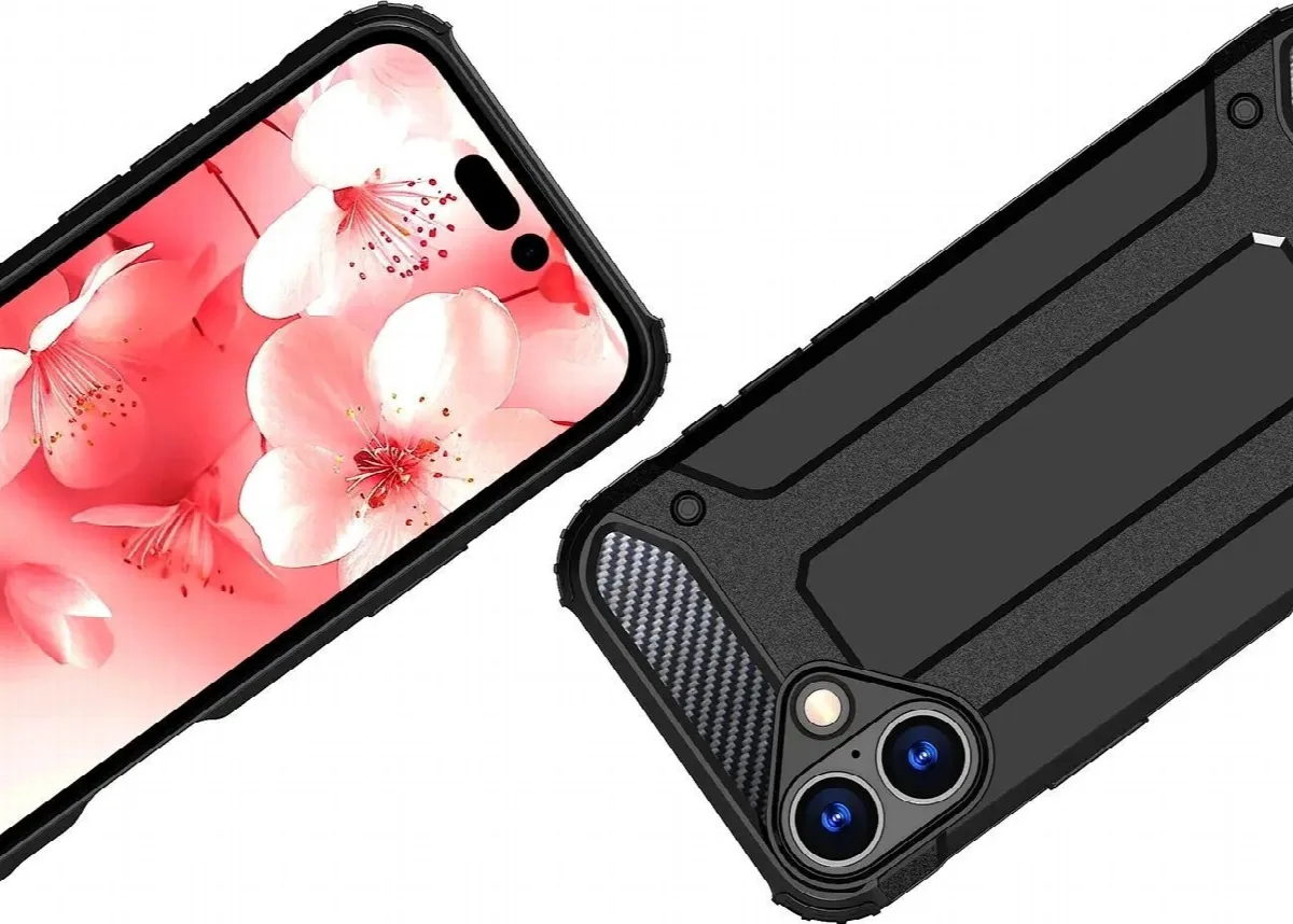 Hurtel Hybrid Armor Back Cover Πλαστικό/Σιλικόνης για iPhone 17e/16e - Μαύρο – εικόνα 2