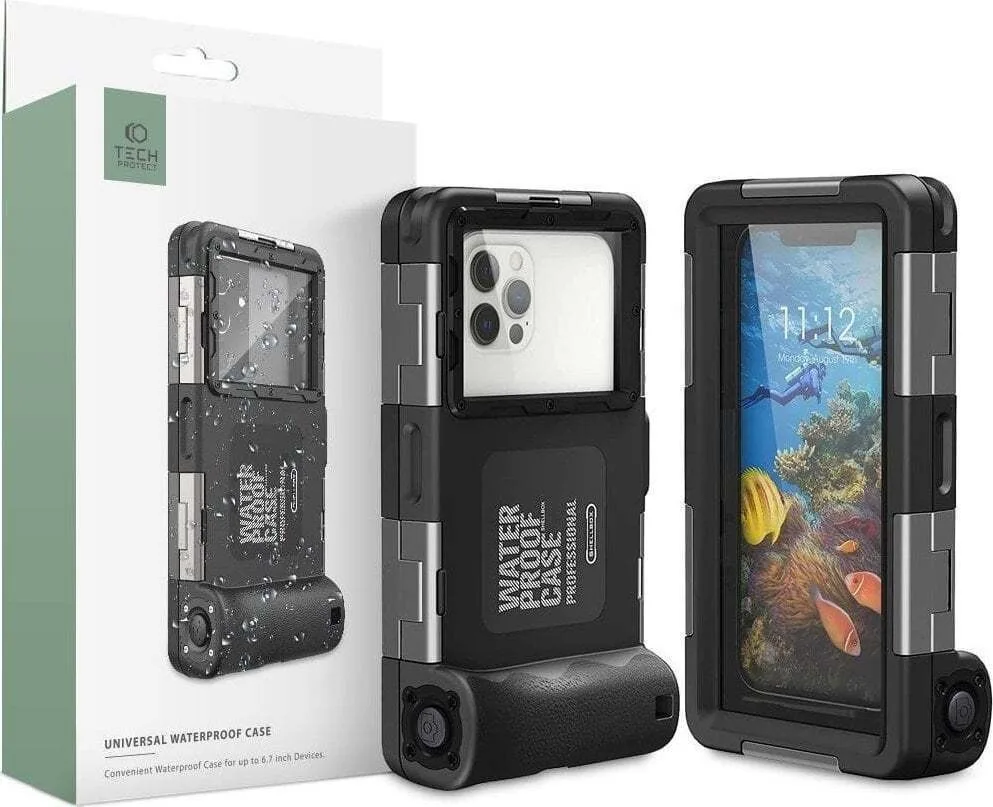 Tech-Protect IPX8 Αδιάβροχη Θήκη έως 6.7" - Μαύρο – εικόνα 5