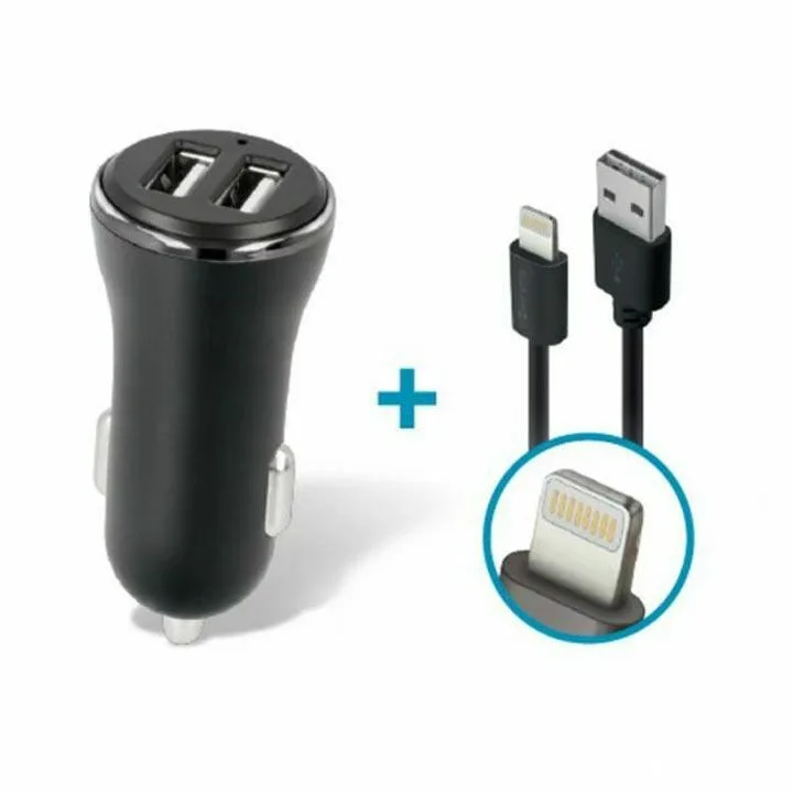 Forever - Dual USB Car Charger 3.6A - Black