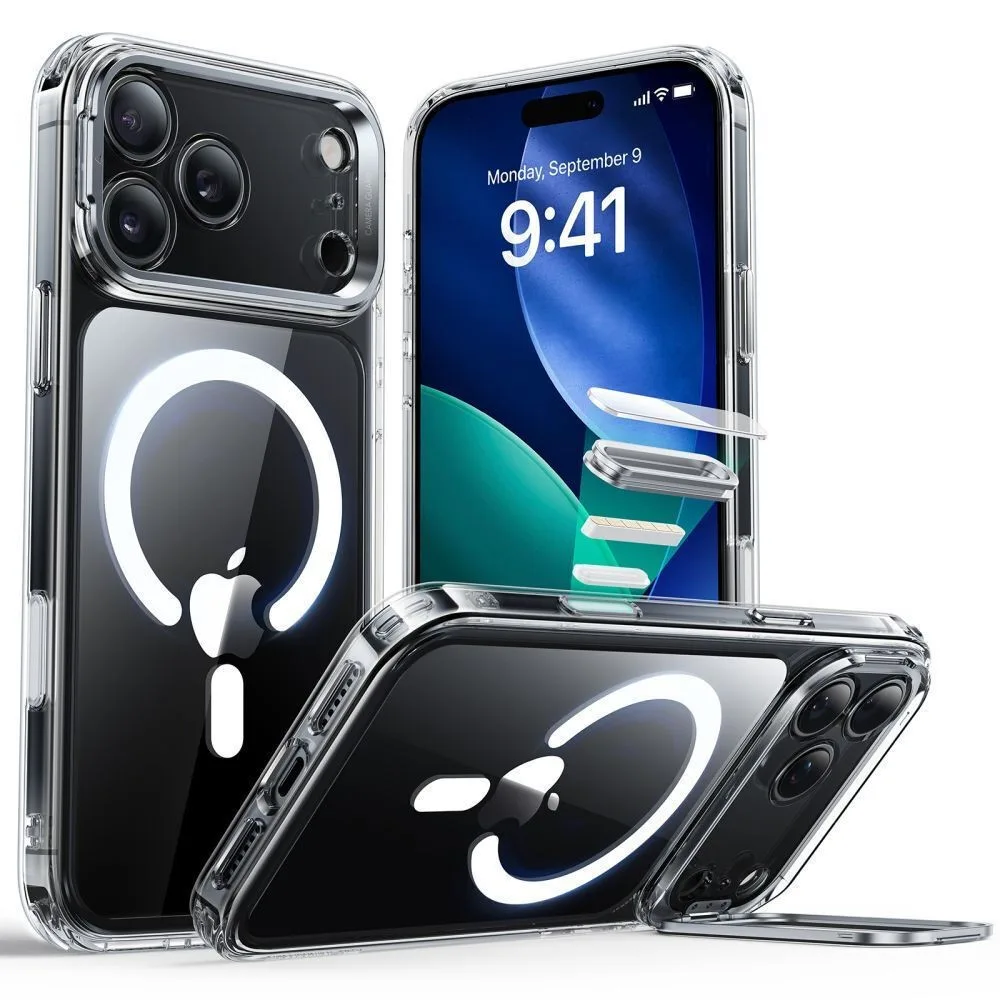 Θήκη ESR Classic Hybrid Kickstand Back Cover Μεταλλικό για iPhone 17 Pro - Διάφανο
