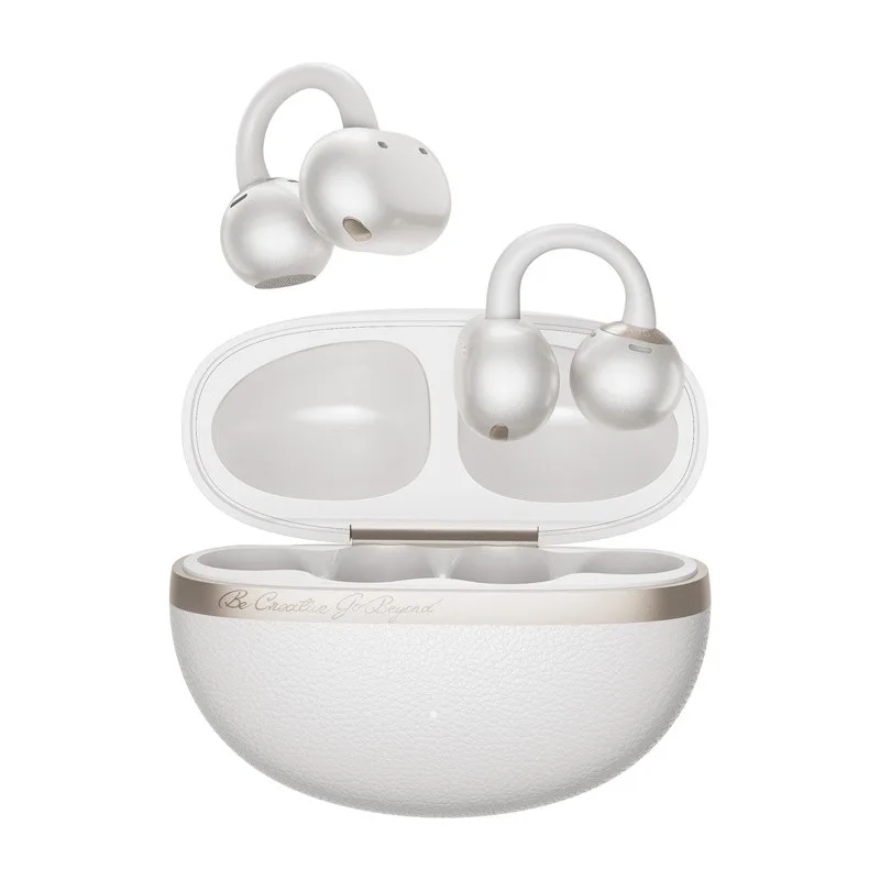 QCY Crossky C50 Open Ear Bluetooth Handsfree Ακουστικά με Θήκη Φόρτισης - Λευκό