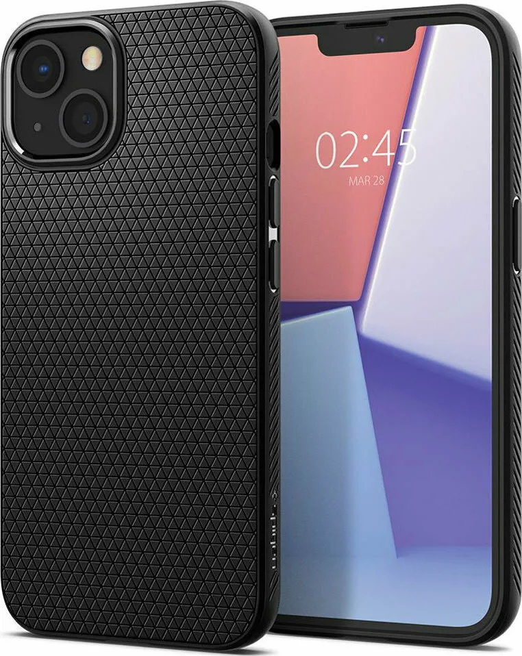 Spigen Liquid Air Back Cover Σιλικόνης για iPhone 13 - Μαύρο Matte