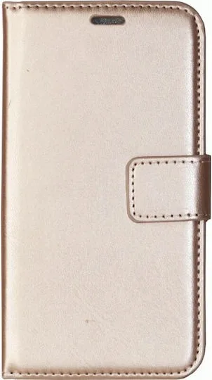 Θήκη flip με υποδοχή καρτών και δυνατότητα STAND για Xiaomi Poco F6 - Χρυσό