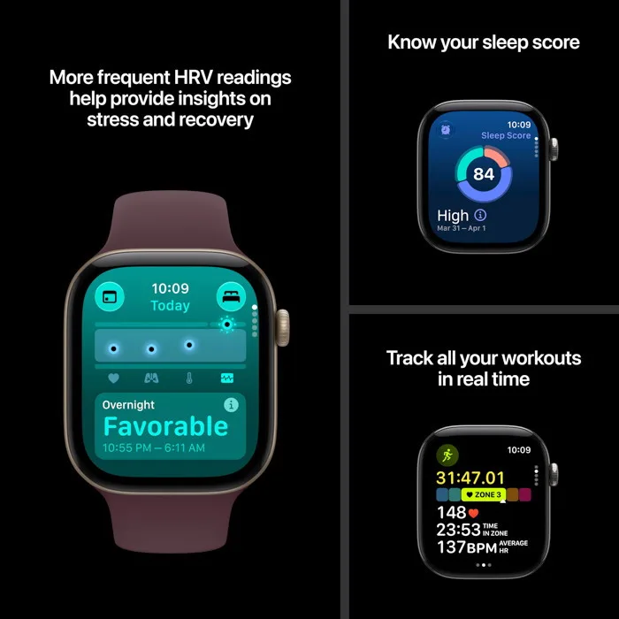 Apple Watch Series 12 GPS Black Aluminium 46mm - Black Sport Band (S/M) – εικόνα 2
