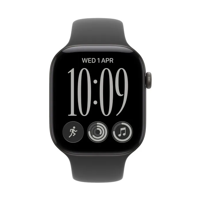Apple Watch Series 12 GPS Black Aluminium 46mm - Black Sport Band (S/M)