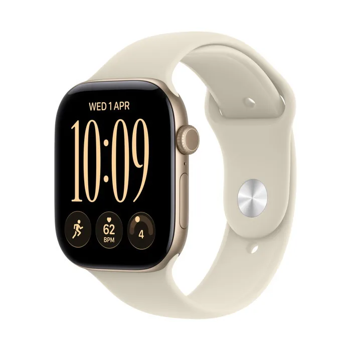 Apple Watch Series 12 GPS Light Gold Aluminium 46mm - Sand Sport Band (S/M) – εικόνα 4