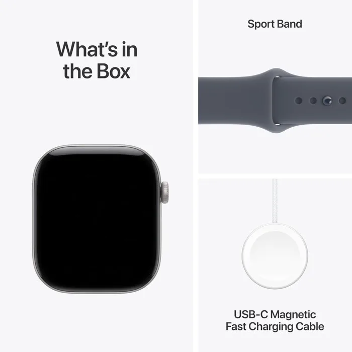 Apple Watch Series 12 GPS Space Grey Aluminium 46mm - Navy Blue Sport Band (M/L) – εικόνα 4