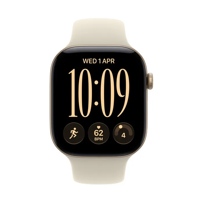 Apple Watch Series 12 GPS + Cellular Light Gold Aluminium 42mm - Sand Sport Band (S/M)