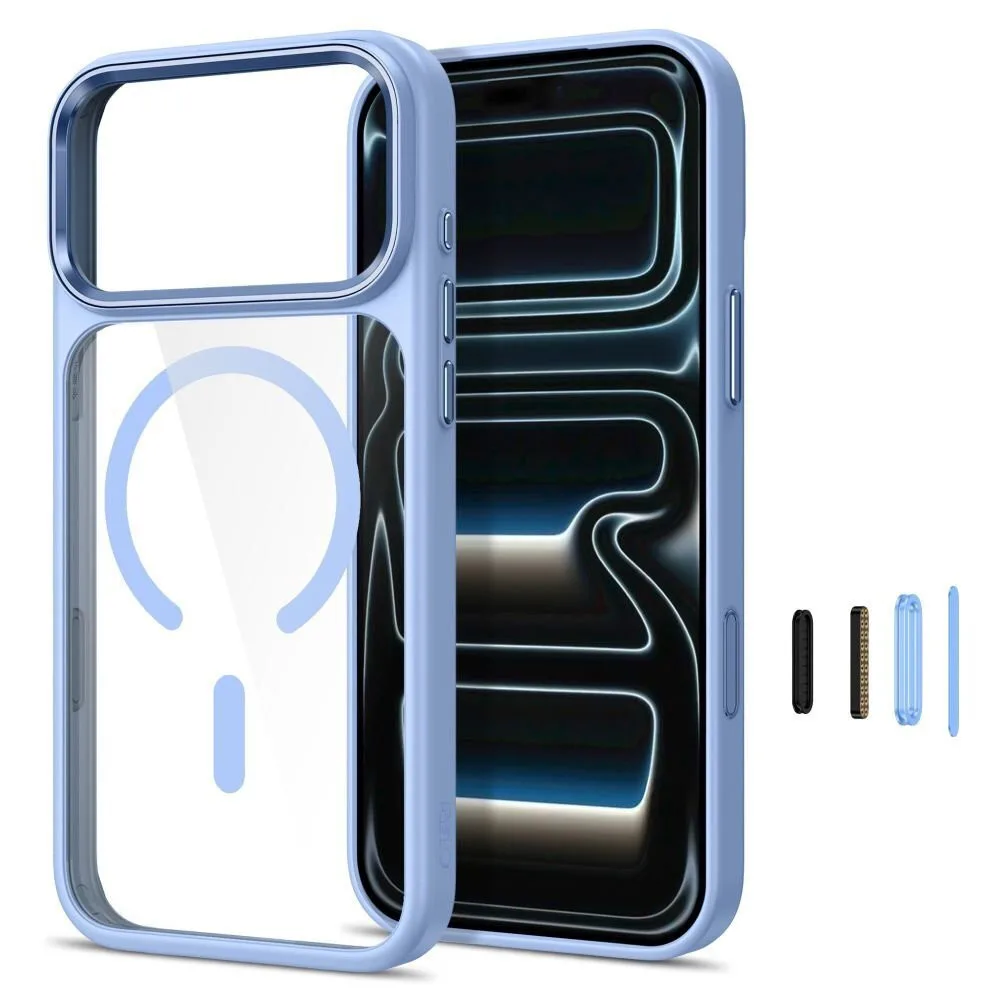 Tech-Protect Magmat Magsafe Back Cover Σιλικόνης TPU για iPhone 17 Pro / 18 Pro - Light Blue Clear – εικόνα 3